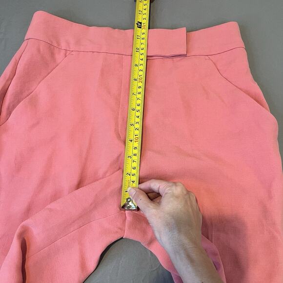 EXPRESS Flare Trouser Super High Rise Size 6R Salmon Pink pants 70’s Flare - Picture 7 of 10